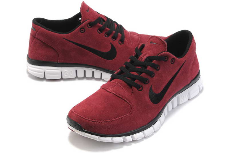Nike Free 3.0 Fur Mens Shoes Wine Red